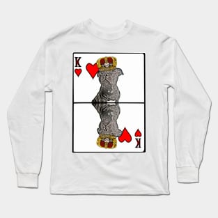 Staffordshire Bull Terrier King of Hearts Long Sleeve T-Shirt